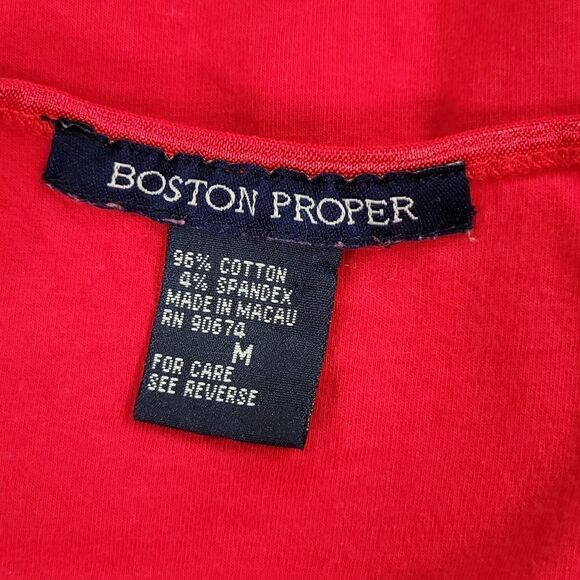 🔹️Boston Proper Red Bra Insert Sleeveless Top Medium - Picture 8 of 9